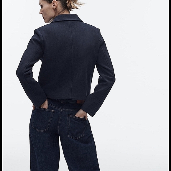 Zara-Cropped Gold Button Jacket-Size S - Picture 4 of 17